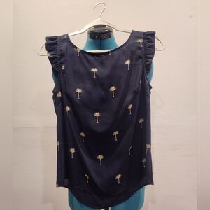 Cute palm tree breezy professional and cute blouse